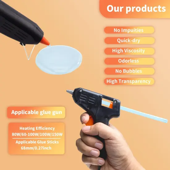 Mini hot Glue Gun Sticks &ndash; 120 Pcs Clear hot Glue Sticks Dia 0.27&rdquo; x 8&rdquo; Long Mini Glue Stick, All-Purpose Glue Sticks Bulk for Crafting, Scrapbooking & More - Compatible with Most Glue Guns {4}