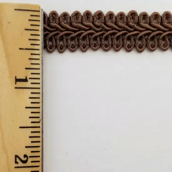 1/2" Chinese French Braid Gimp Trimming - 12 Continuous Yards - Many Colors! Brown {2}