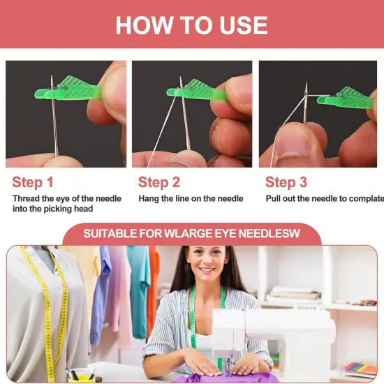 31 Pcs Needle Threaders for Hand Sewing, Fits All Needle Sizes,Include Gourd Shaped Sewing Needle Threader/Fish Type Easy Threader/Thumb Shaped Threaders/Seam Rippers/SewingTweezers/Scissor/Thimble {3}