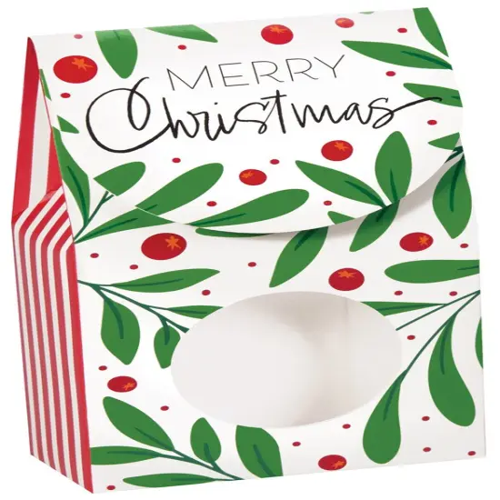 Pack/6: Wintergreen Christmas Gourmet Candy Box - 3-1/2 x 1-3/4 x 6-1/2" {1}