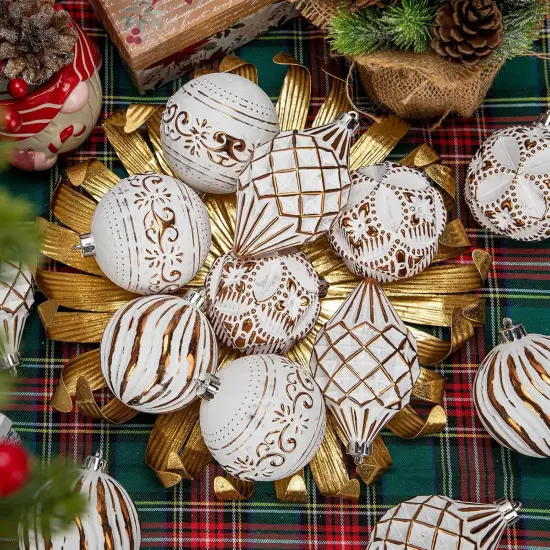 16PCS Shatterproof Christmas Ball Ornaments Set {4}