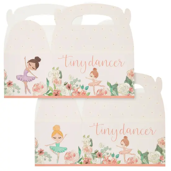 24-Pack Ballet Tiny Dancer-Themed Gable Party Favor Boxes for Ballerina Party Decorations, Built-In Handles with Pre-Scored Tabs for Easy Assembly (Pink, 6x3x4 in) {7}