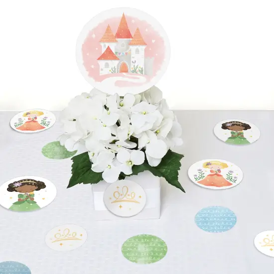 Big Dot of Happiness Princess Large Confetti, Princess Theme Birthday Party Table Decorations, Giant Circle Confetti - 27 Count {6}