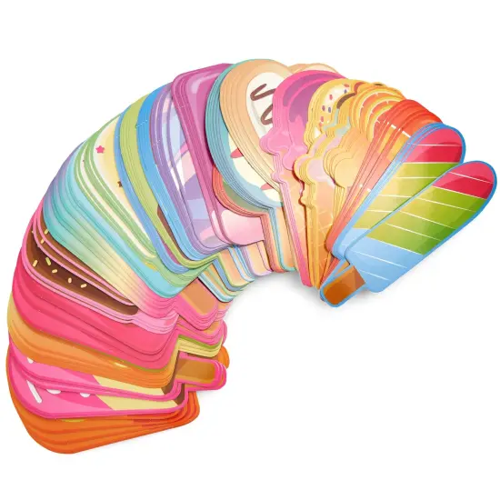 120-Pack Bulk Ice Cream Bookmarks for Classroom Supplies, Student Appreciation - Popsicle, Cone, and Fruit-Filled Bar Designs 6 in, Ages 3-14 Multicolor {5}