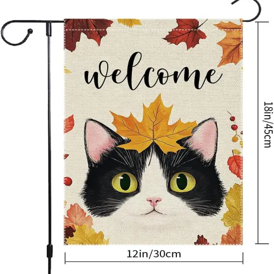 Welcome Fall Garden Yard Flag 12 x 18 Inch {3}