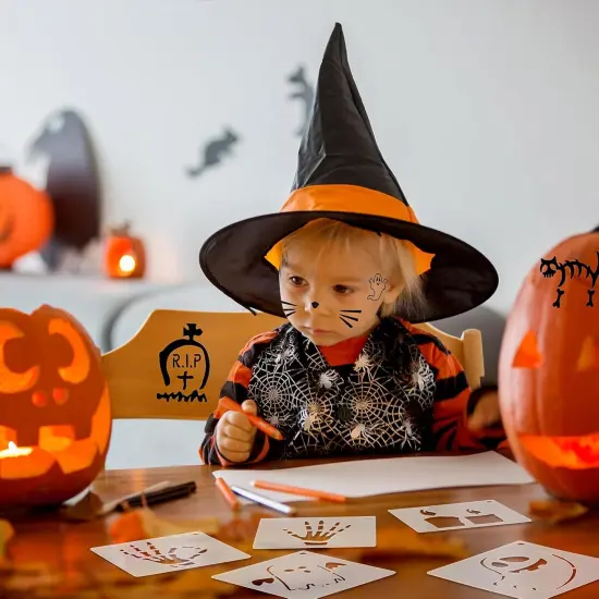 100 Pcs Stencils for Painting on Wood Reusable Stencil(Ghost) {2}