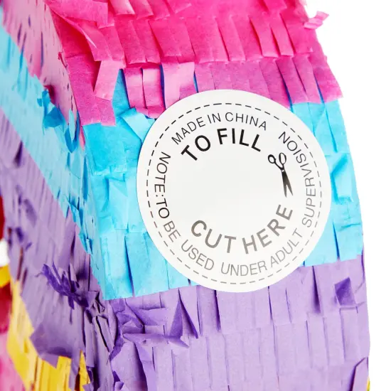 BLUE PANDA Rainbow Number 8 Pinata for Kids Ages 3-14 Birthday Party Supplies, Fiesta, Anniversary Celebration, Small (11.4 x 16.5 x 3 In) Orange {7}