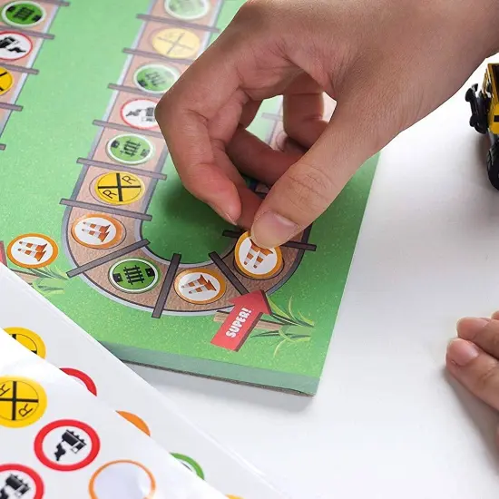 50 Sheets Railroad Potty Training Sticker Chart for Toddlers, Boys, Girls with 800 Train Stickers (10.3x8.3 in), Ages 3-14 {3}