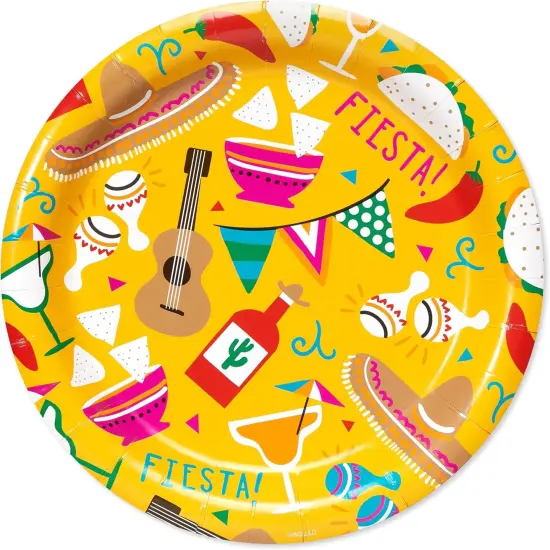 36-Count Paper Dessert Plates, Fiesta Party Supplies {1}