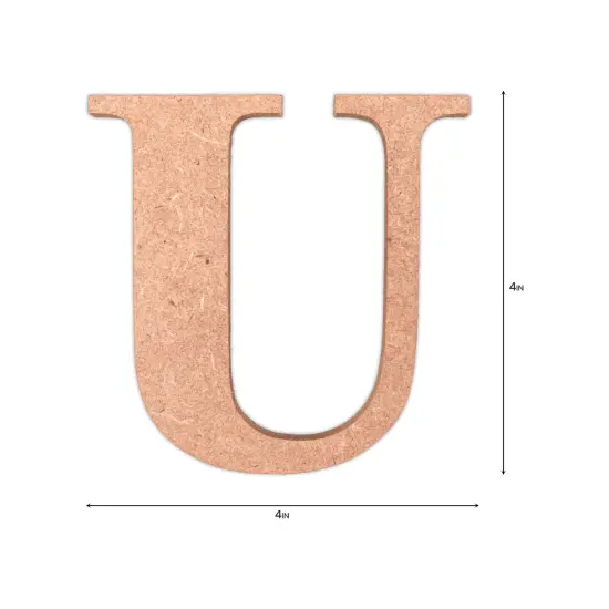 Little Birdie MDF Alphabets Upper Case 4" 1/Pkg-U {4}