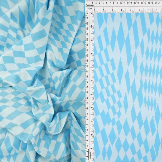 1 Yard Double Knit Jacquard Checker Fabric Stretch Polyester Rayon Spandex 58/60 Inches Wide PINK {5}