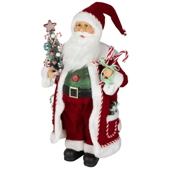 Northlight Candy Cane Santa Claus Christmas Figure - 18" - Red and White {5}
