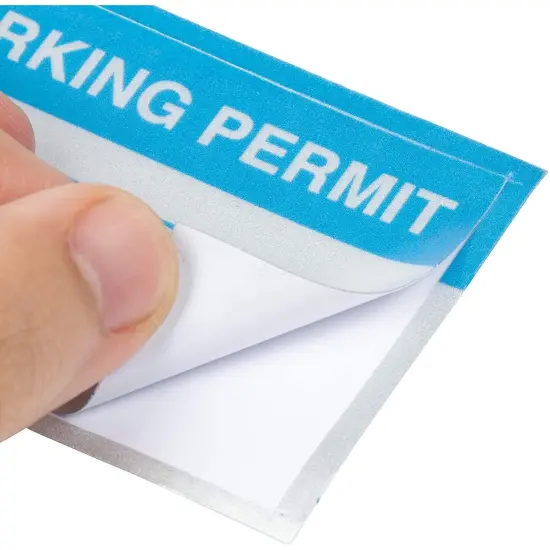 Sequentially Numbered Parking Permit Sticker (Light Blue, 2 x 3 in, 100-Pack) Multicolor {5}