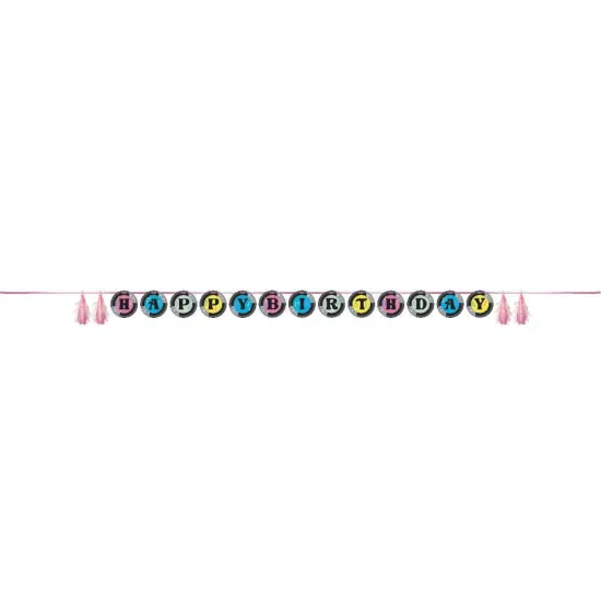 Birthday Beats Ribbon Banner w/ Tassels {1}