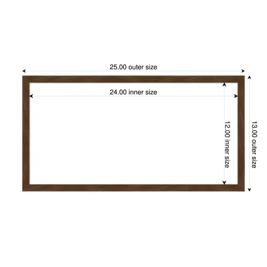 Carlisle Narrow Framed Dry Erase Magnetic Board Brown {4}