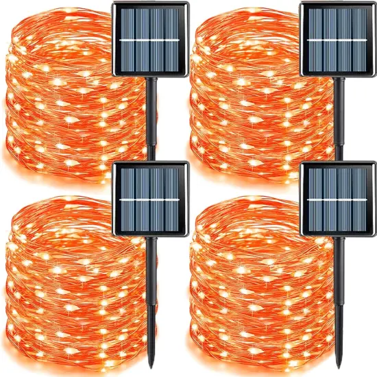 Orange Solar Halloween Lights Outdoor Waterproof {1}