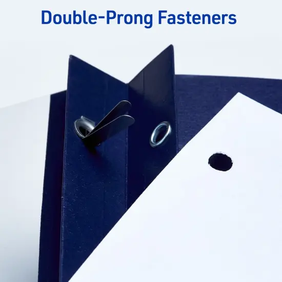 Avery Durable Clear Front Report Covers, 3 Double-Prong Fasteners, Holds up to 25 Sheets, 25 Dark Blue Covers (47961) {4}
