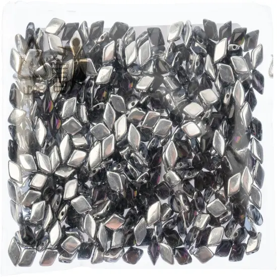 Matubo 2-Hole Czech Glass Backlit Gemduo Beads, 50g Montana Flourite {2}