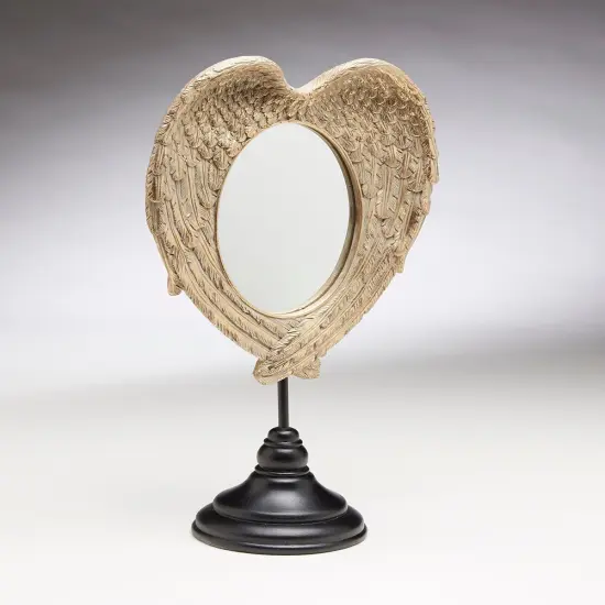 AA Importing Wings Design Mirror, Gold Finish {1}