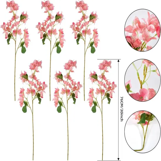 6pcs 30 Inch Silk Bougainvillea Artificial Flowers {4}