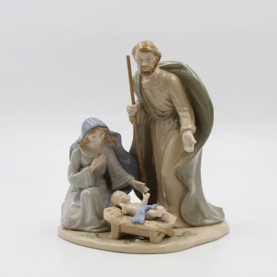 Ceramic Large Size Holy Family Nativity Figurine, Home Décor, Religious Décor, Religious Gift, Church Décor, Baptism Gift {2}