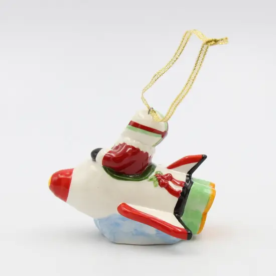Ceramic Christmas Santa Rocket Ornament, Home D&eacute;cor, Gift for Her, Gift for Mom, Kitchen D&eacute;cor, Christmas D&eacute;cor {6}