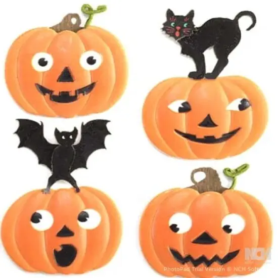 Jolee's Boutique Parcel Bat N Cat Pumpkins Dimensional Stickers {1}