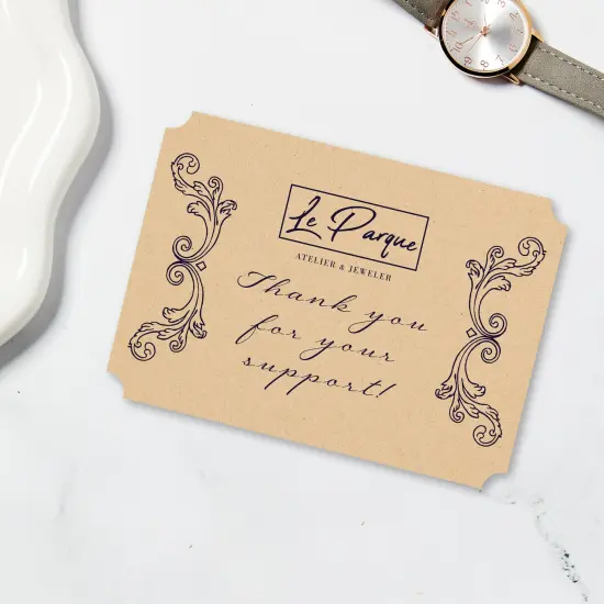 Avery Kraft Brown Invitation Cards, 5" x 7" Rectangle Scalloped Edge {4}