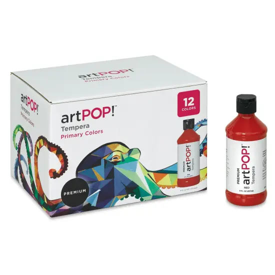 artPOP! Tempera Paint Set, 12 Colors, 8oz /237ml Bottles, Non-Toxic, Blendable Poster Paint for Arts and Crafts, Kids, School Projects {2}