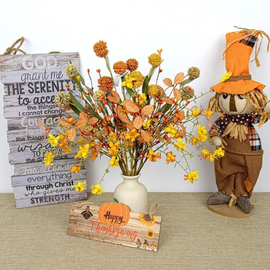 12 Pack Artificial Fall Flowers - 17 Inch {3}