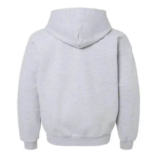 Gildan&reg; Youth Midweight Hooded Turtle Neck Long Sleeve Sweatshirt Sport Grey {2}