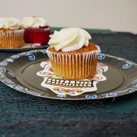 Day Of The Dead 9" Round Disposable Plate 8 Pack {7}