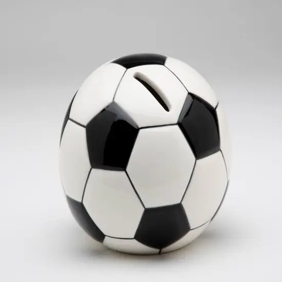Ceramic Soccer Piggy Bank, Home Décor, Gift for Him, Gift for Dad, Gift for Son, Kid's Room Décor, Game Room Decor {3}
