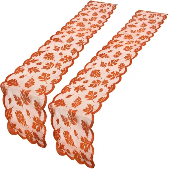 2 Pack Fall Table Runner, Thanksgiving Table Runner,(13 x 72 inches) {1}