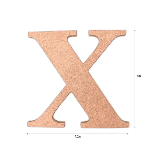 Little Birdie MDF Alphabets Upper Case 4" 1/Pkg-X {4}