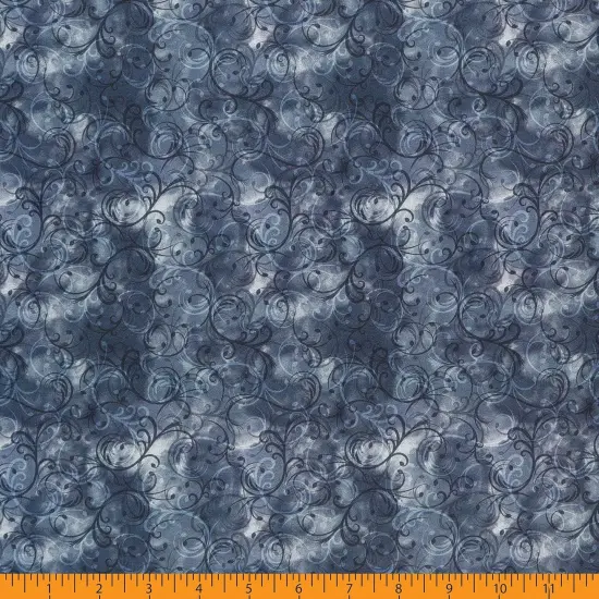 Mook Fabrics Elegance Cotton Fabric [45 in. Wide] - By The Yard Denim {3}