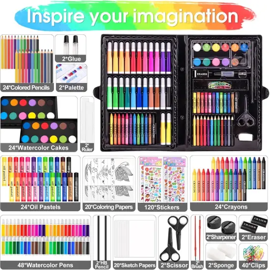 2 Pack Art Kit, Drawing Painting Art Supplies for Kids Girls Boys Teens {2}