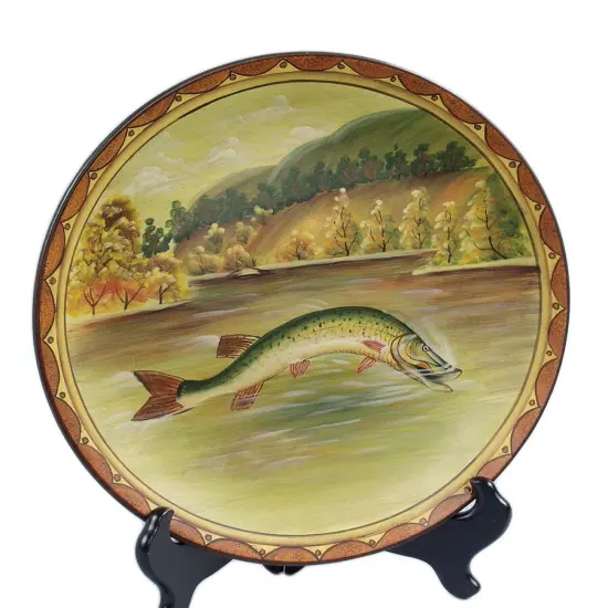 12 1/2 Inch Diameter Fish Decorative Plate Multicolor {4}