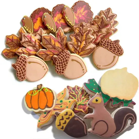 Thanksgiving Cookie Cutter Set &ndash; 6 Fall Shapes Cookie Cutters with Decorating Instructions dogbone {5}