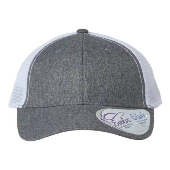 Infinity Her&reg; Women's Modern Trucker Cap Heather Grey/ White {1}