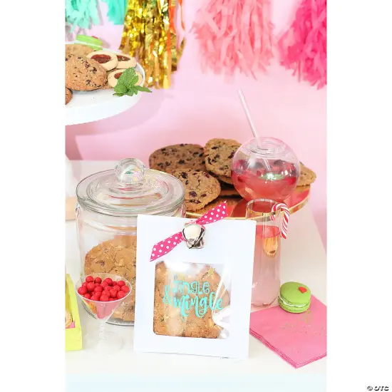 White Paper Treat Bags with Cellophane Window 5 3/4" x 8" - 24 Pc {4}