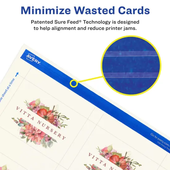 Avery 2-1/2" x 3-1/2" Rectangle, Matte Ivory Business Cards {4}