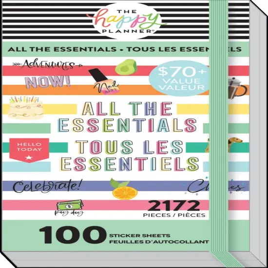 Happy Planner Sticker Pad 100/Sheets-All The Essentials 2,172/Pkg {1}