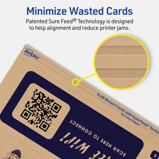 Avery Kraft Brown Tent Cards, 2-1/2" x 8-1/2" Rectangle {4}