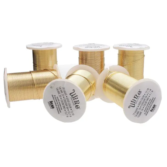 The Beadsmith Wire Elements Gauge Assortments Gold {3}