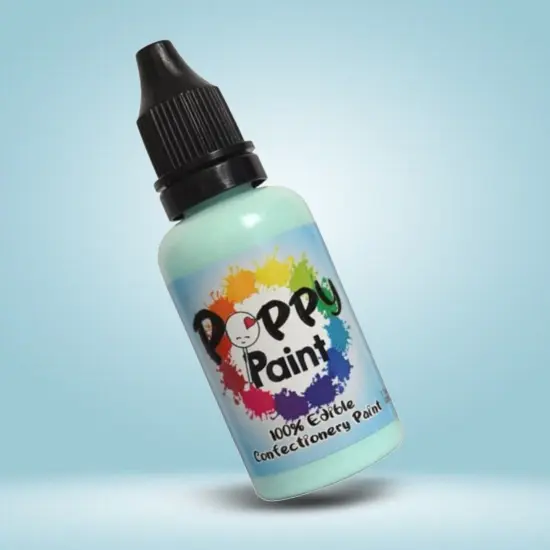 Poppy Paint Mint Edible Confectionery Paint for Cakes Cookies and Chocolate {5}