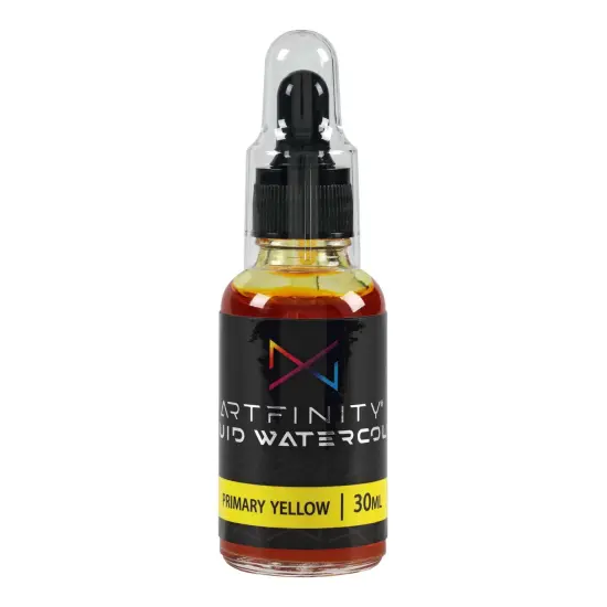 Artfinity Liquid Watercolor Paint 30 ml Bottle - 3 Pack, Primary Yellow - Vibrant Dye-Based Liquid Watercolor w/ Glass Pipette, Fast-Drying, Fine Art Paint for Calligraphy, Airbrushing & Traditional Art {3}