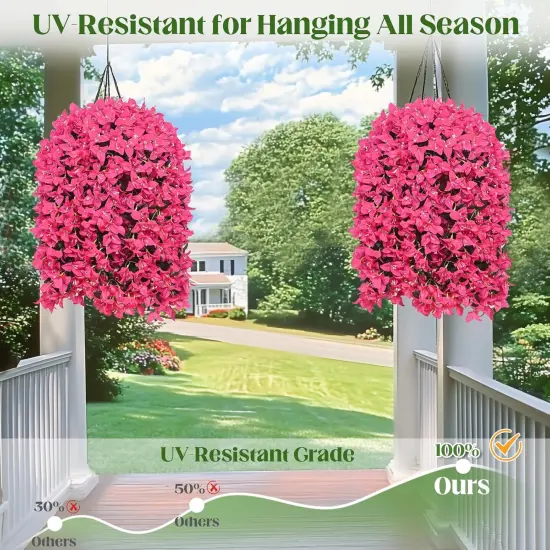 2Pcs UV Resistant Artificial Flowers for Outdoors {4}