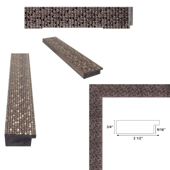 Modern Wide Glitter Silver Gunmetal Picture Frame 32x48 frame {2}