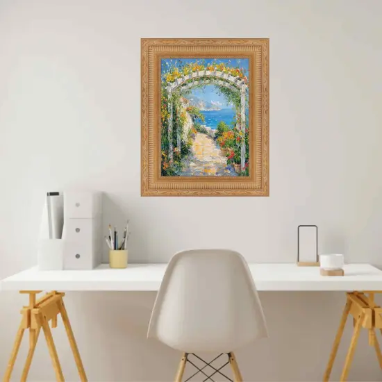 Wide Colosseum Gold Leaf Scoop Picture Frame 28x28 frame {5}